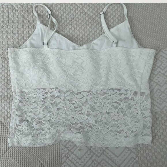 Hollister White lace tank top - Picture 2 of 4